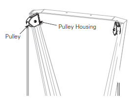 Diagram of SkiErg2 Pulley and Pulley Housing