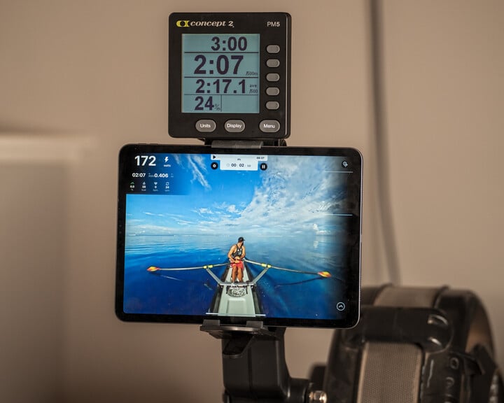 concept2 device holder with kinomap