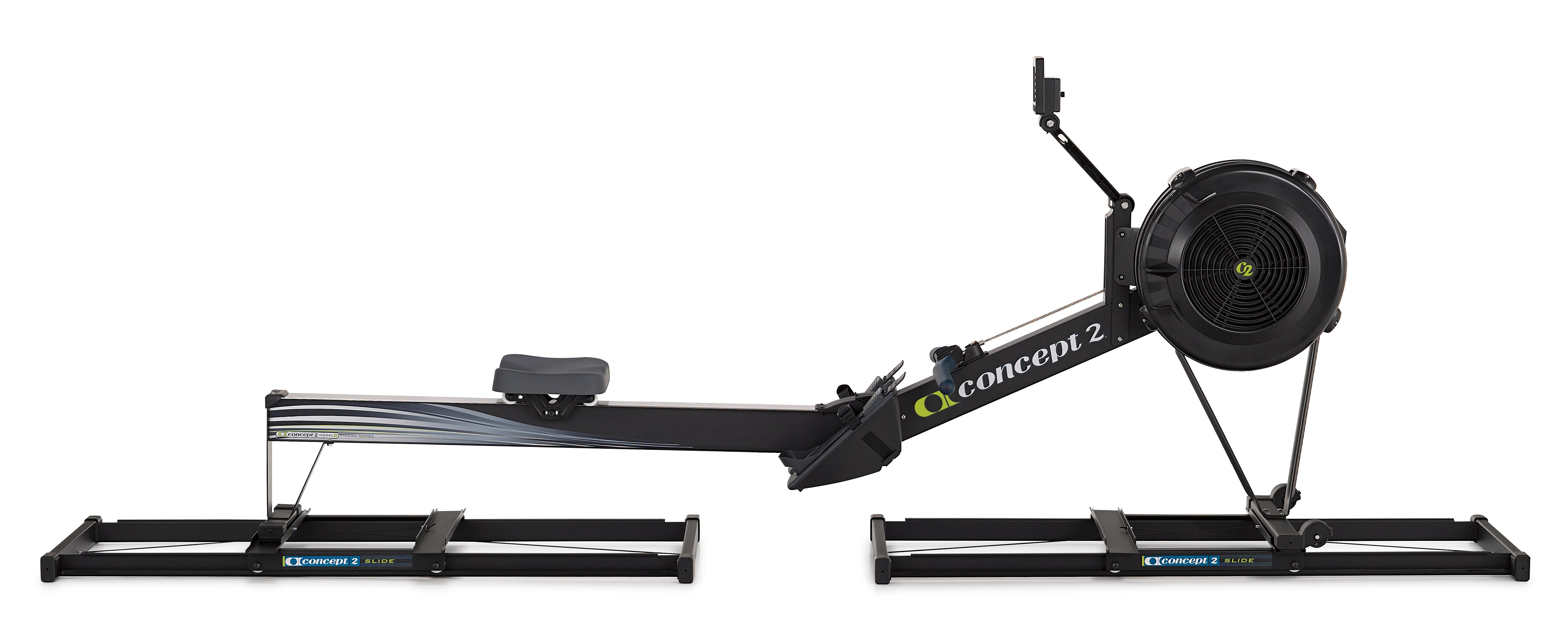A RowErg on a pair of Concept2 Slides