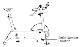 The serial number label is located on the back of the flywheel housing, below the boxframe assembly.
