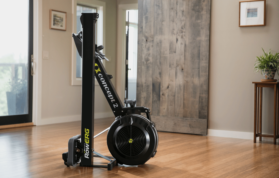 RowErg split into two parts for storage