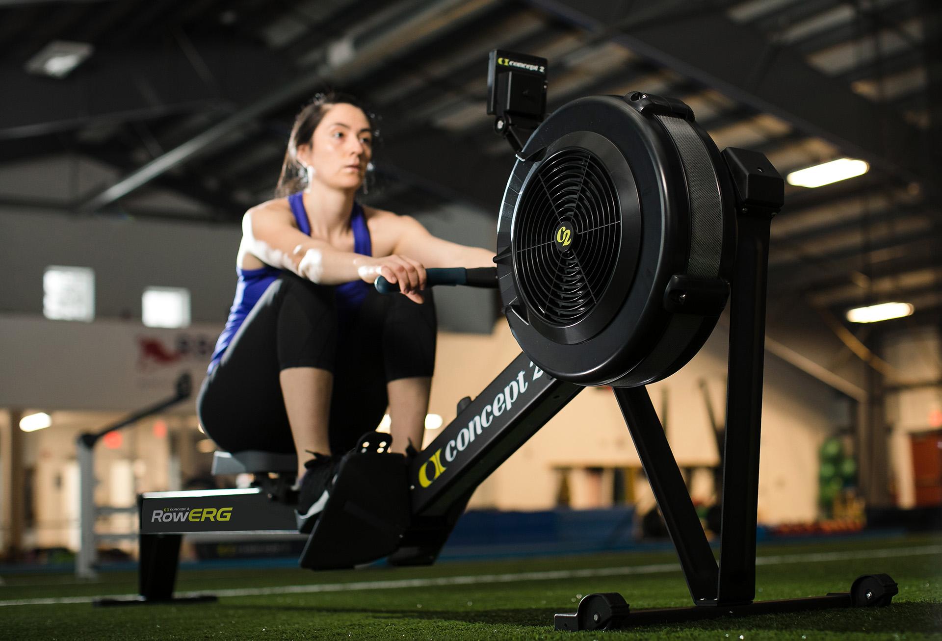 Woman on RowErg