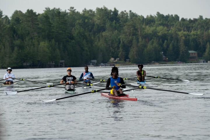 scullers rowing with concept2 oars
