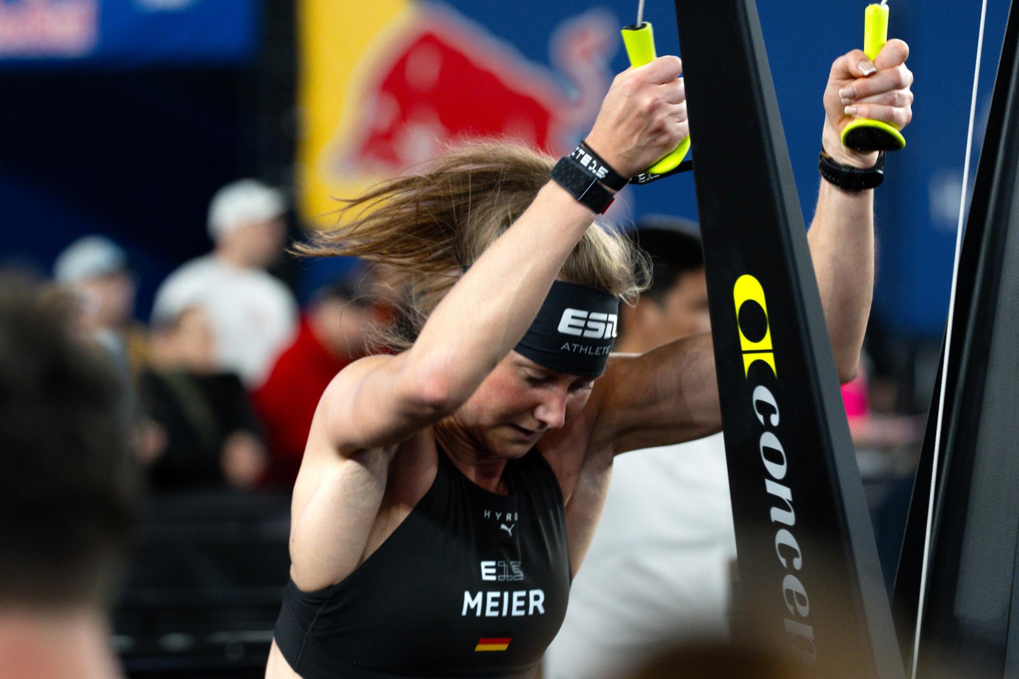 Linda Meier on Concept2 SkiErg HYROX