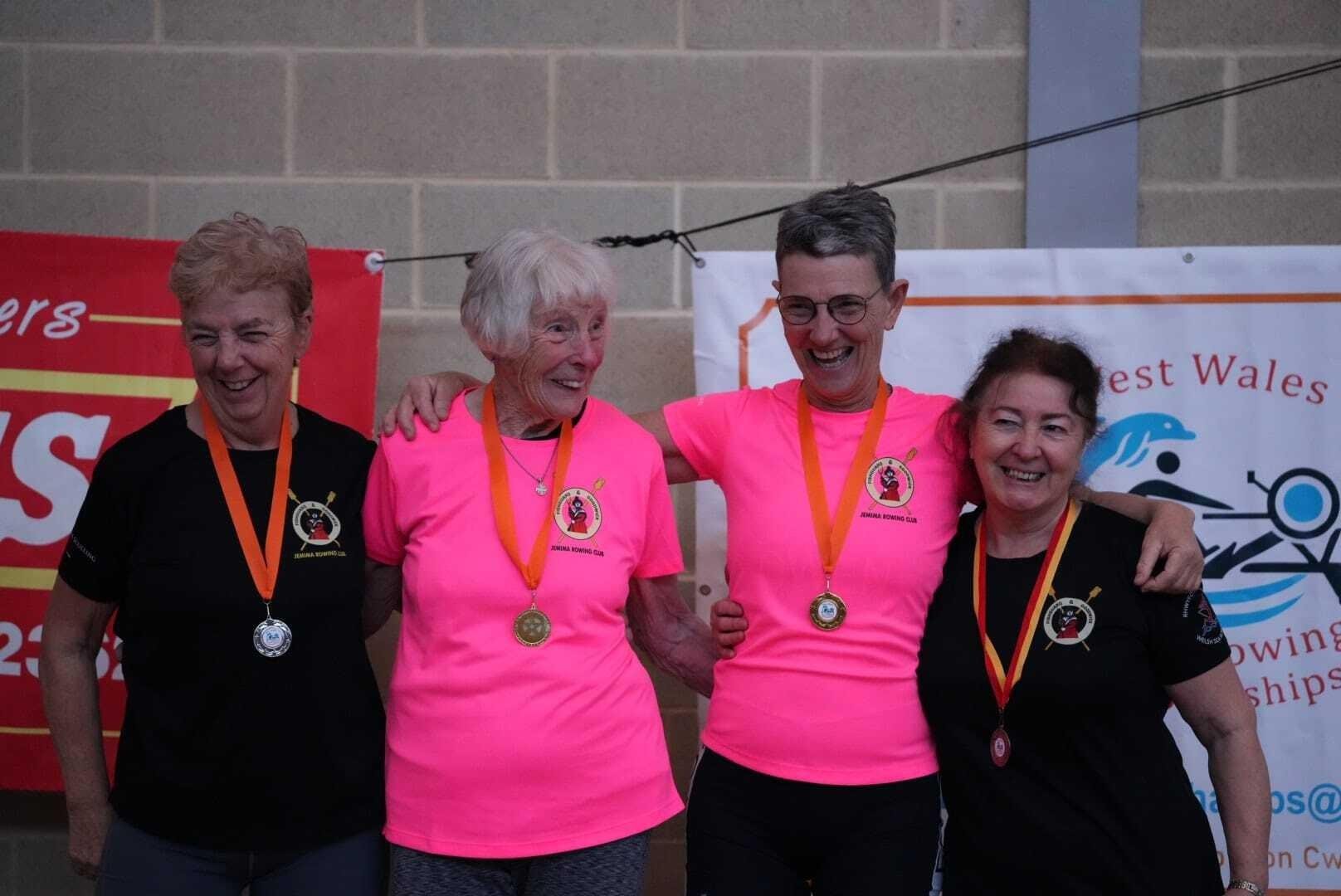 competitors celebrating after erg race