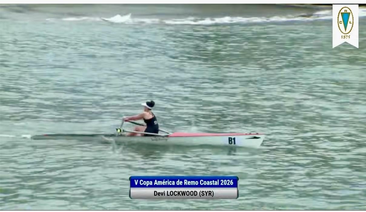 Devi Lockwood rowing
